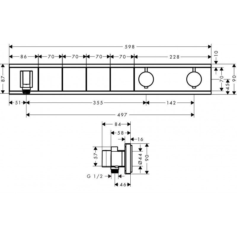 Hansgrohe Module Thermostatique Rainselect Encastr Avec Fonctions