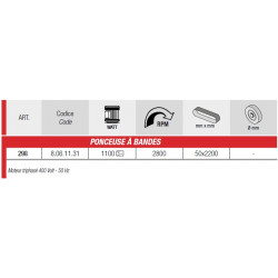 Femi Ponceuse à bande série industrie 1100W 400V 50x2200mm 298 Femi Kobleo