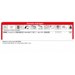 Femi Ponceuse à bande inclinable 150x1750 mm 400V 1350/1600W 2 vitesses 507 Femi Kobleo