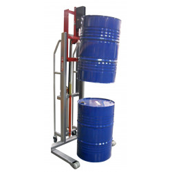 Fimm Élévateur à fûts charge 300 kg métal et plastique 220 L 1240 mm Kobleo