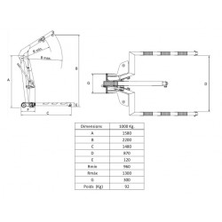 Fimm Grue d'atelier mobile charge 2000 kg forme V repliable 4 positions Kobleo Fimm Grue d'atelier mobile charge 2000 kg forme V repliable 4 positions Kobleo