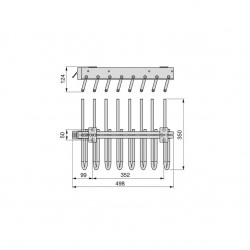 Emuca Porte-pantalons 6923413 extractible droite moka Kobleo
