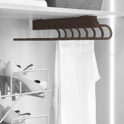 Emuca Porte-pantalons 6923413 extractible droite moka Kobleo