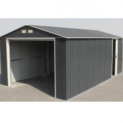 Duramax Garage en métal DUAE1220SDPR 3,5x5,7x2,6m anthracite 19,95m2 Duramax Kobleo