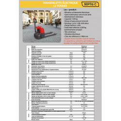 Stockman Transpalette électrique 1500 Kg Extrèmement silencieux 1649x560 mm SEP Kobleo