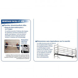 Duarib Echafaudage roulant acier Haut. travail 8 m Série 6 DH600 Duarib Kobleo