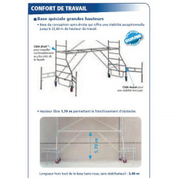 Duarib Echafaudage roulant acier Haut. travail 12 m Série 6 DH800 Duarib Kobleo