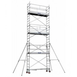Duarib Echafaudage roulant acier Roues tige à trous Haut travail 10m Rollstar Kobleo