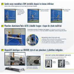 Duarib Echafaudage roulant aluminium Long 254 m Haut plancher 490 m Docker2 1 Duarib Kobleo