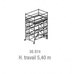 Duarib Echafaudage roulant acier Haut. travail 5,40m Galaxy 45 Duarib Kobleo