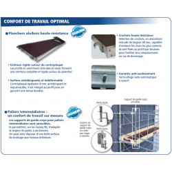 Duarib Echafaudage roulant acier Haut. travail 12m Galaxy 45 Duarib Kobleo