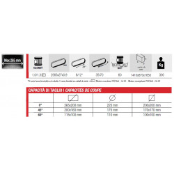 Femi Scie à ruban 1,0/1,3 kW 2565 mm diamètre de coupe max. 225mm N266XL Kobleo