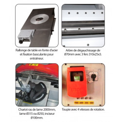 Leman Combiné machine à bois COM310T 5 fonctions triphasé 310mm Leman Kobleo