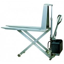 Stockman Transpalette haute levée électrique inox 316 1000 Kg 1165x560mm HS540E Kobleo