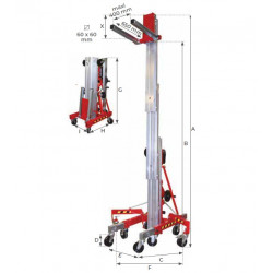 Stockman Elévateur positionneur manuel capacité 350 Kg hauteur 8 m ME-R8000D Kobleo