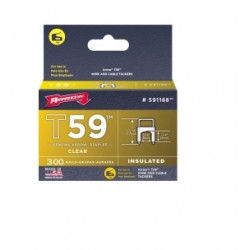 Arrow Boite de 300 Agrafes cavaliers isolés 17mm pour cables D8mm T59 Arrow Kobleo