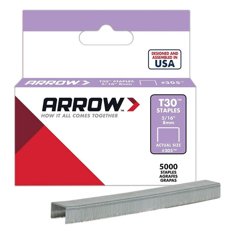 Arrow Boîte de 5000 agrafes T30 8mm Arrow Kobleo