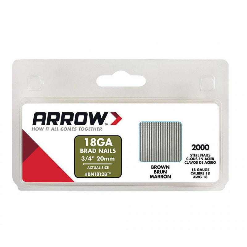 Arrow Boîte 2000 pointes à tête pour agrafeuse pneumatique 20mm Arrow Kobleo