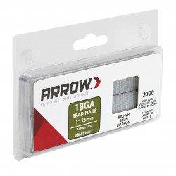 Arrow Boîte de 2000 pointes BN1816-25MM à tête 25mm Arrow Kobleo