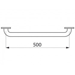 Delabie Barre droite D32mm 500mm Delabie Kobleo