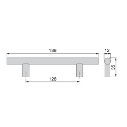 Emuca 10 Poignées pour meuble Orlando D 12 mm entraxe 256 mm Acier Nickel sa Kobleo Emuca 10 Poignées pour meuble Orlando D 12 mm entraxe 256 mm Acier Nickel sa Kobleo