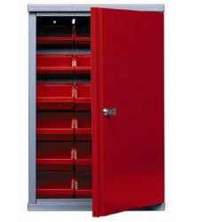 Kupper Armoire murale Rouge 1 porte et 18 boites de rangement Kupper Kobleo