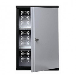 Kupper Armoire murale 40cm 1 porte 2 étagères gris Kupper Kobleo