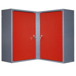 Kupper Armoire murale d’angle rouge 2 portes 4 étagères Kupper Kobleo