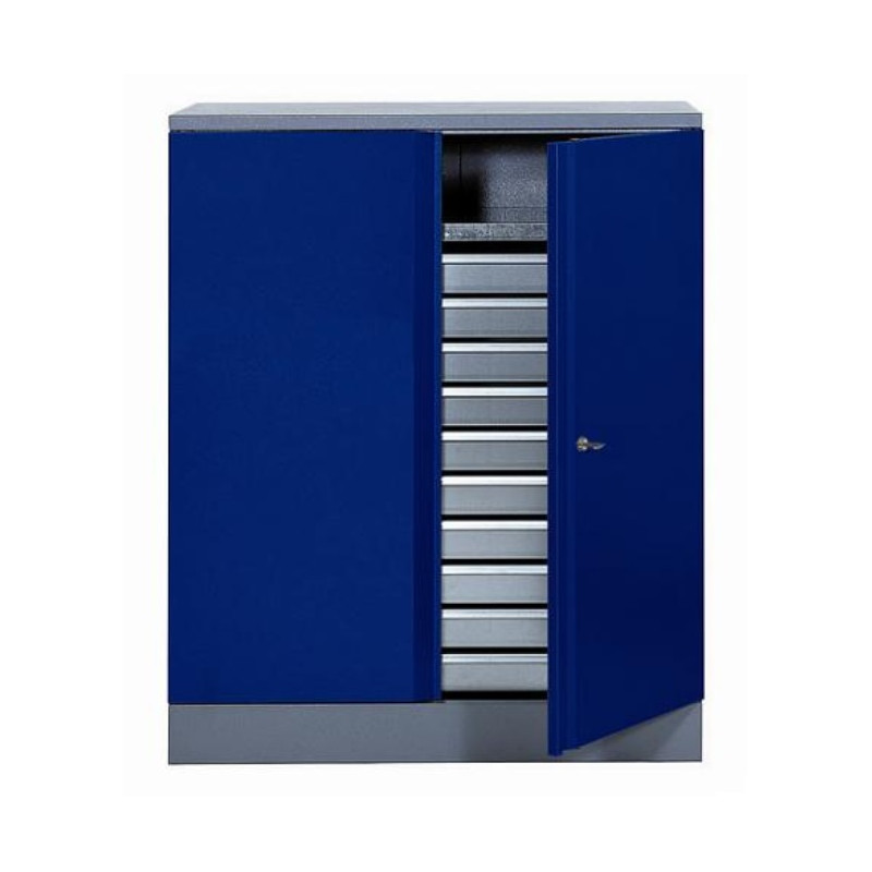 Kupper – Armoire 2 portes et 3 étagères 91cm110cm45cm - Bleu marine