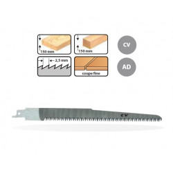 Leman 5 Lames de scie sabre 210mm pas 2,5mm spéciale menuiserie Leman Kobleo Leman 5 Lames de scie sabre 210mm pas 2,5mm spéciale menuiserie Leman Kobleo