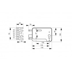 Thirard Boîtier cyl. réver. 900069 pour porte bois ou pvc gris Thirard Kobleo