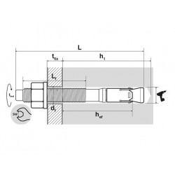 Scell-it 50 Goujons d'ancrage A4-BZ2-10X120 inox A4 M10x120mm Scell-It Kobleo