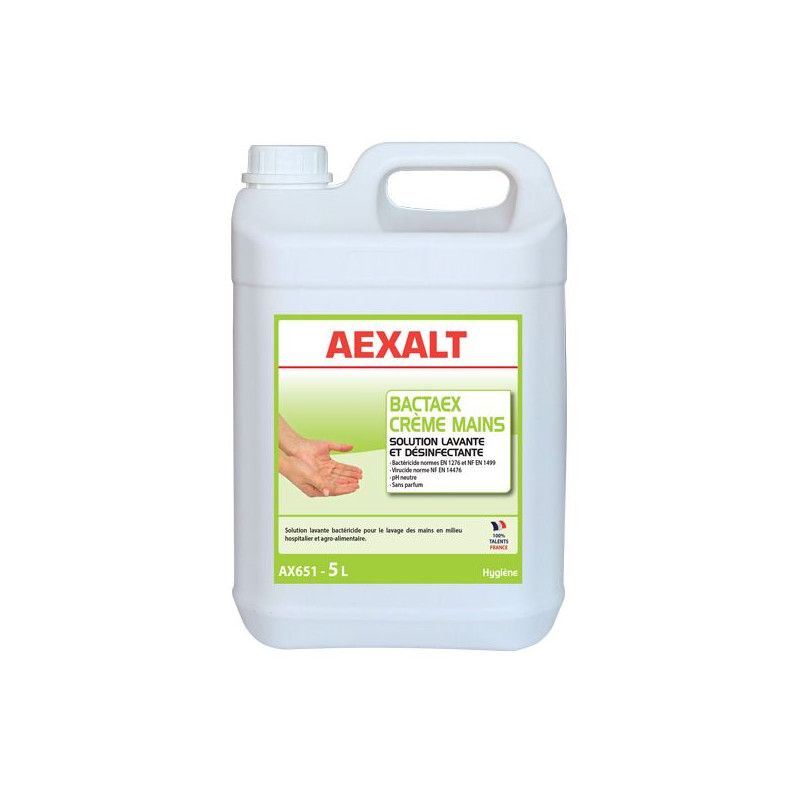Aexalt Bidon 5L solution lavante & désinfectante Bactaex Crème mains Aexalt Kobleo
