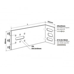 Scell-it 40 Équerres de bardage EKER250 longueur 250mm Scell-It Kobleo