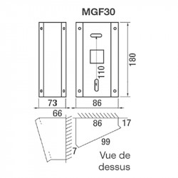 Aiphone Boitier d'angle 30° pour platine saillie MGF30 Aiphone Kobleo
