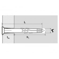 Scell-it 200 Chevilles à frapper nylon YZP6032 tête plate D6x32mm Scell-It Kobleo Scell-it 200 Chevilles à frapper nylon YZP6032 tête plate D6x32mm Scell-It Kobleo