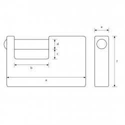 Abus Cadenas en laiton monobloc 82-70mm Abus Kobleo