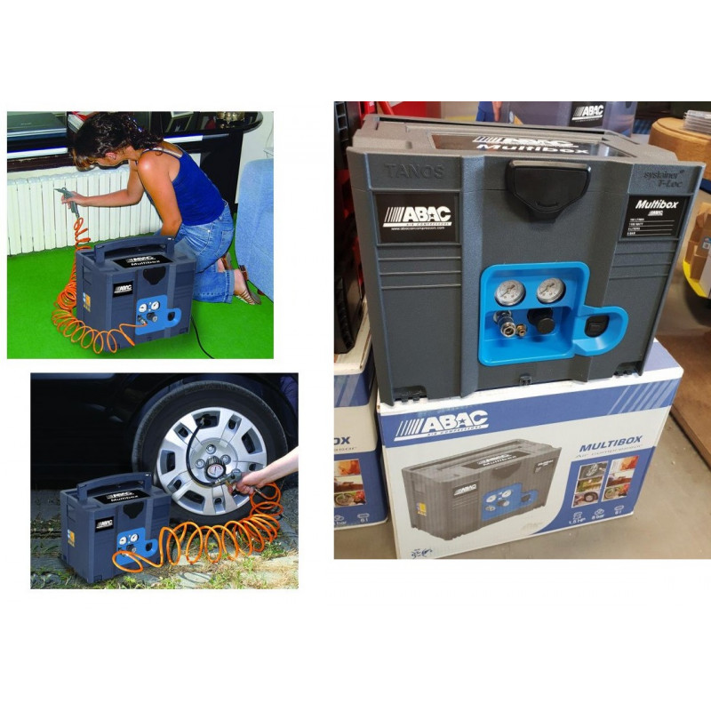 ABAC Compresseur sur plateau déplaçable MULTI Box 6l 160L/min 96m3/h MULTIB Kobleo ABAC Compresseur sur plateau déplaçable MULTI Box 6l 160L/min 96m3/h MULTIB Kobleo