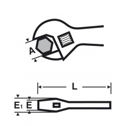 Virax Clé à molette 162mm à mors réversible Virax Kobleo