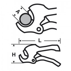 Virax Coupe-tube plastique 40mm Virax Kobleo