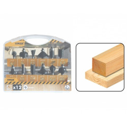 Leman Coffret 12 mèches de défonceuse carbure assorties queue 6mm Leman Kobleo