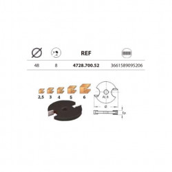 Leman Coffret de 5 disques à rainer 4728.700.52 D48mm Leman Kobleo