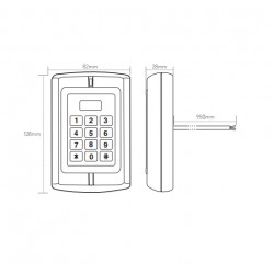 Thomson Clavier à codes et badges RFID 1200 codes saillie 12V argent Thomson Kobleo Thomson Clavier à codes et badges RFID 1200 codes saillie 12V argent Thomson Kobleo