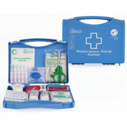 Esculape Coffret de secours A Sep Electricien Mallette en polypro bleu Esculape Kobleo