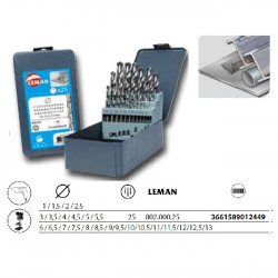 Leman Coffret 25 Forets Metal Hss Diam1 à 13mm Kobleo