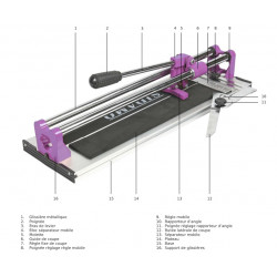 Sidamo Coupe carreaux manuel Star CC 430 430mm Sidamo Kobleo