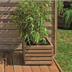Jardipolys Bac à fleurs en bois traité carré 40x40x28cm 30L KUB 40 Jardipolys Kobleo Jardipolys Bac à fleurs en bois traité carré 40x40x28cm 30L KUB 40 Jardipolys Kobleo