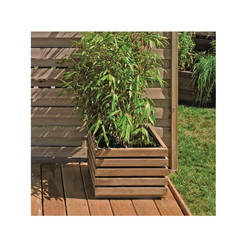 Jardipolys Bac à fleurs en bois traité carré 40x40x28cm 30L KUB 40 Jardipolys Kobleo Jardipolys Bac à fleurs en bois traité carré 40x40x28cm 30L KUB 40 Jardipolys Kobleo