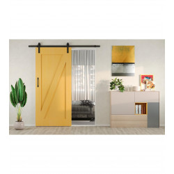 Emuca Système Barn de porte coulissante 6116514 noir Kobleo