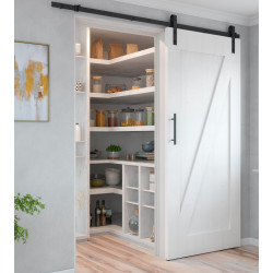 Emuca Système Barn de porte coulissante 6116514 noir Kobleo